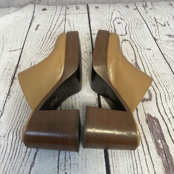 SIMON MILLER Shoes Womens 41EU 11US Low Raid Textured Leather Platform Mules - Picture 6 of 10